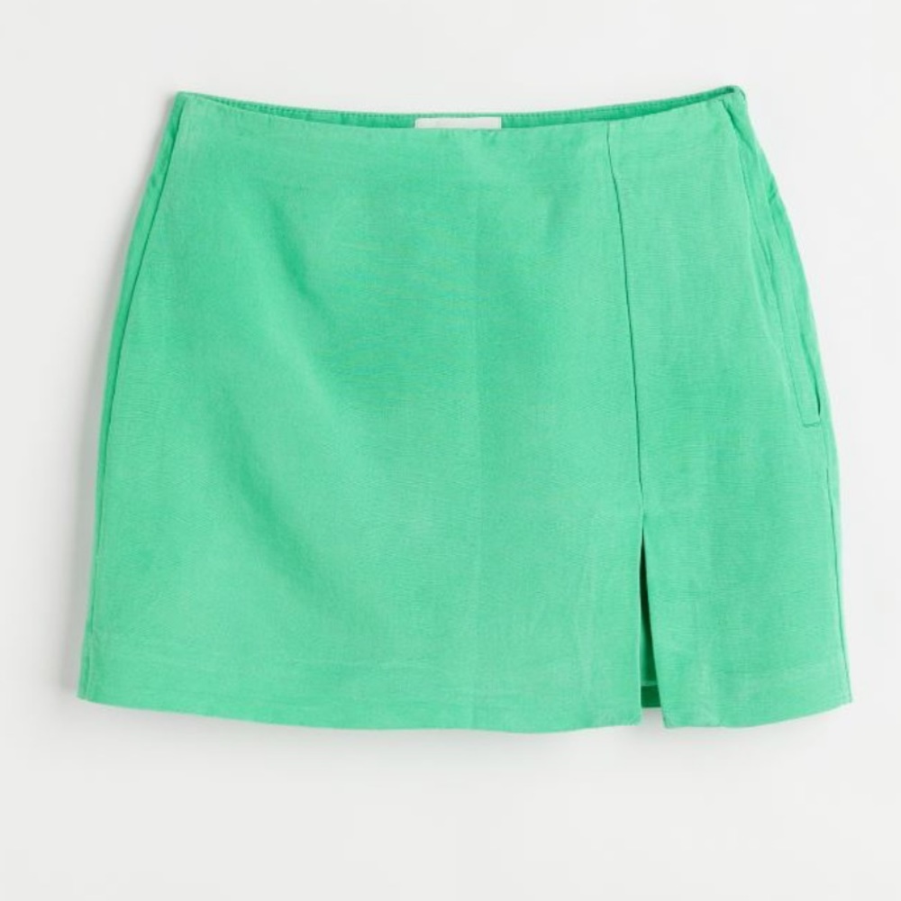 H&M Linen Blend Mini Skirt
